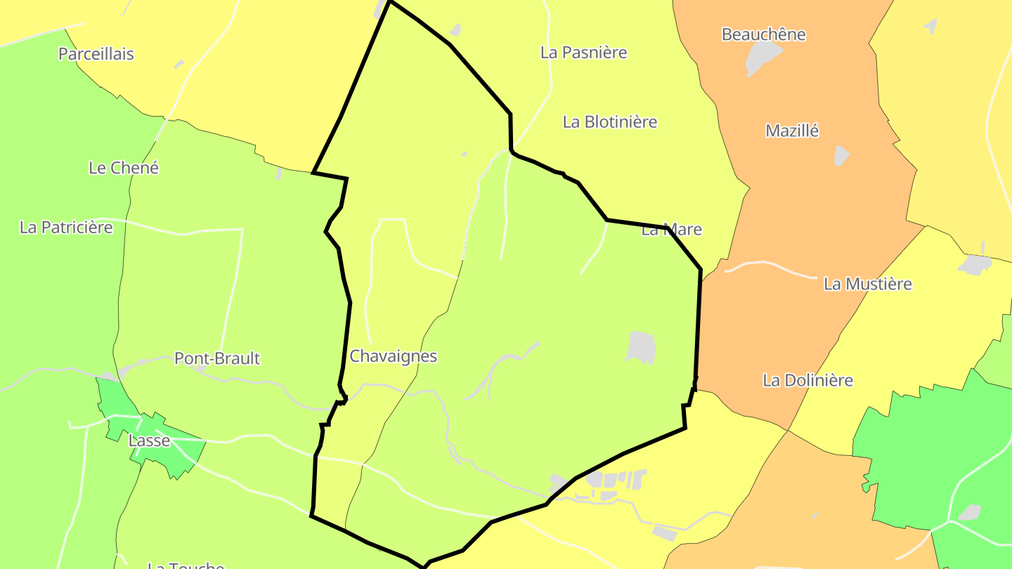 Carte des prix de l'immobilier Chavaignes