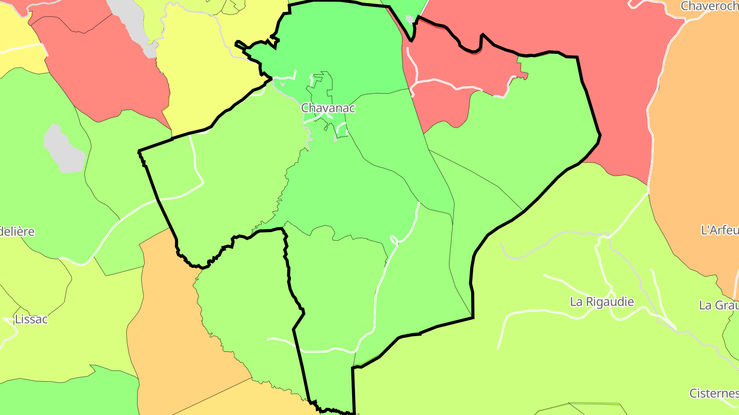 Carte des prix de l'immobilier Chavanac