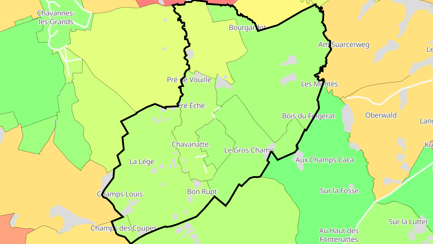 Carte des prix de l'immobilier Chavanatte