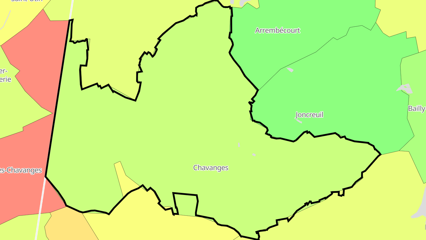 Carte des prix de l'immobilier Chavanges