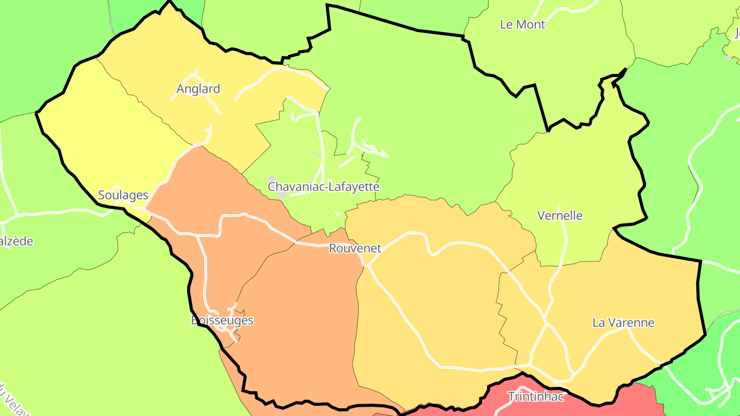 Carte des prix de l'immobilier Chavaniac-Lafayette