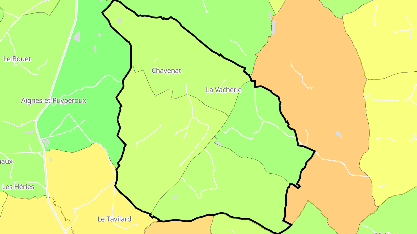 Carte des prix de l'immobilier Chavenat