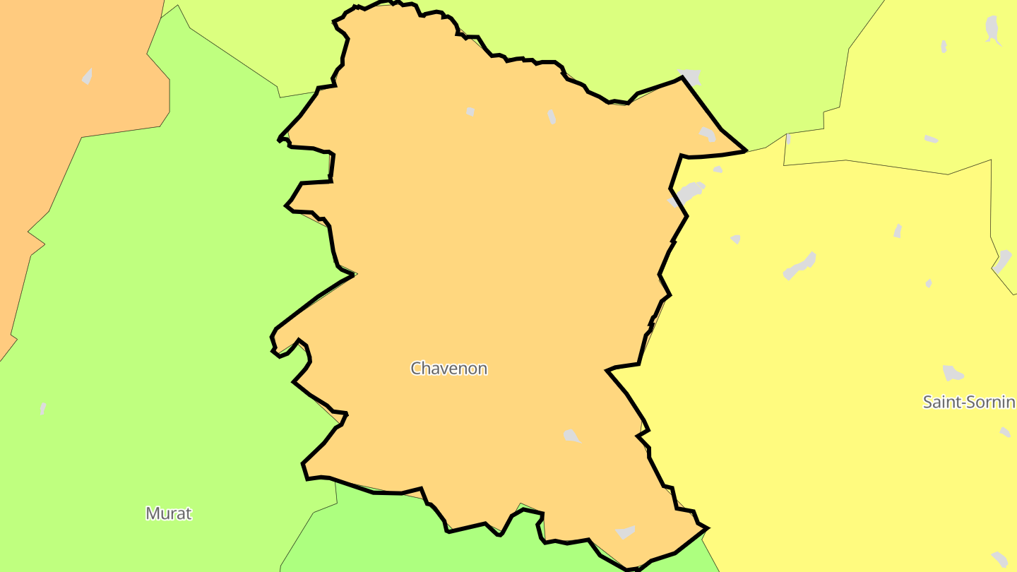 Carte des prix de l'immobilier Chavenon