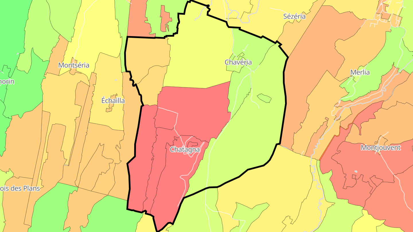 Carte des prix de l'immobilier Chavéria