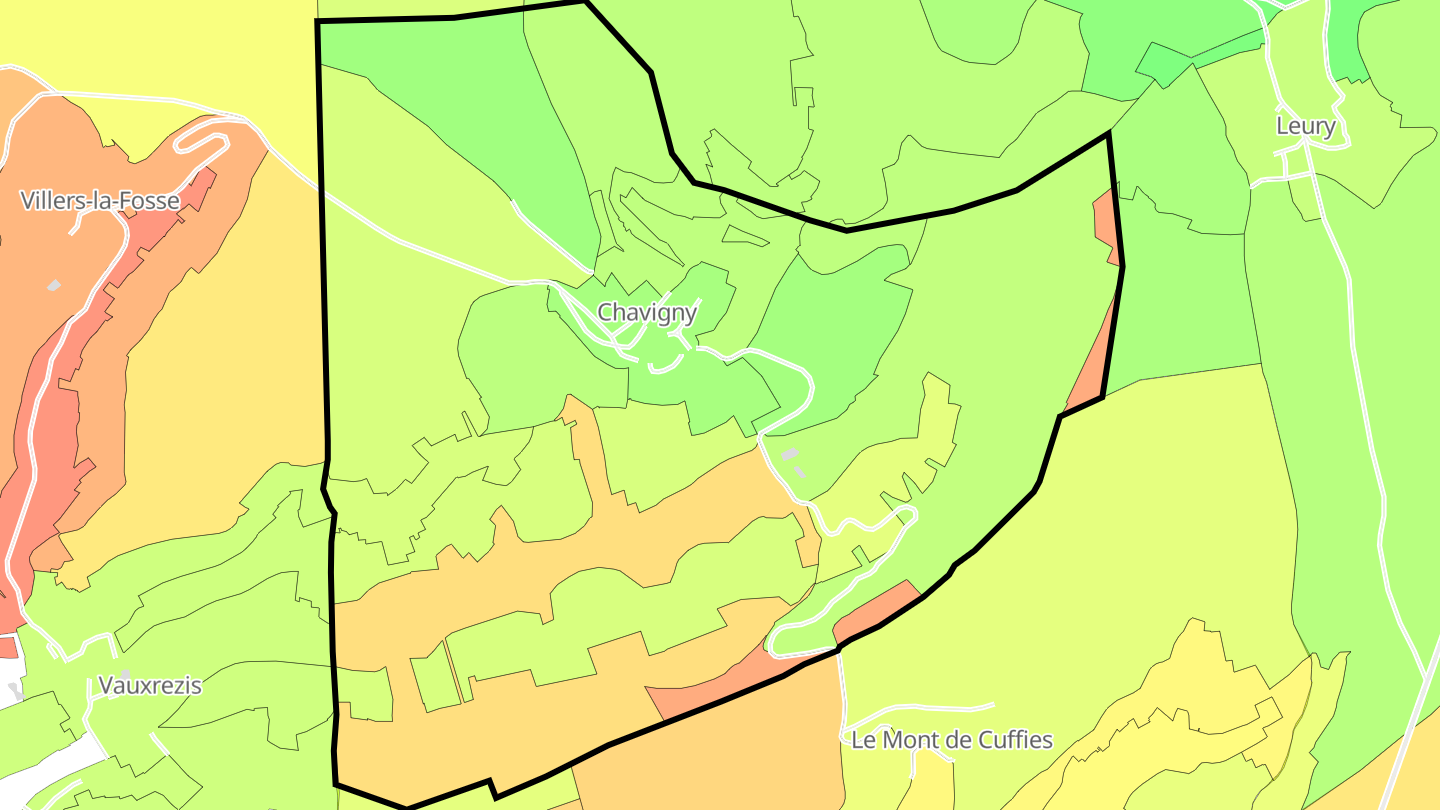 Carte des prix de l'immobilier Chavigny