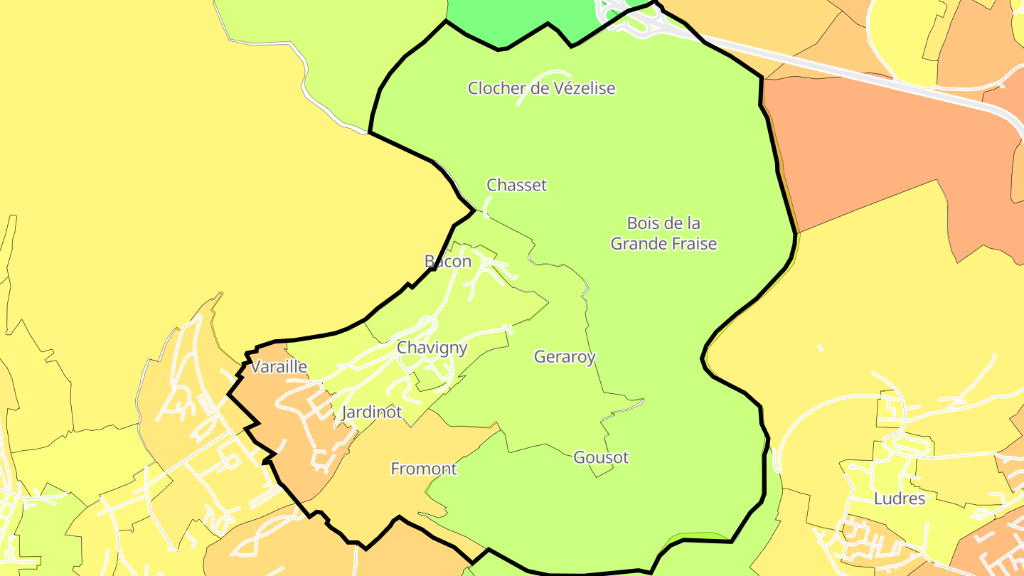 Carte des prix de l'immobilier Chavigny
