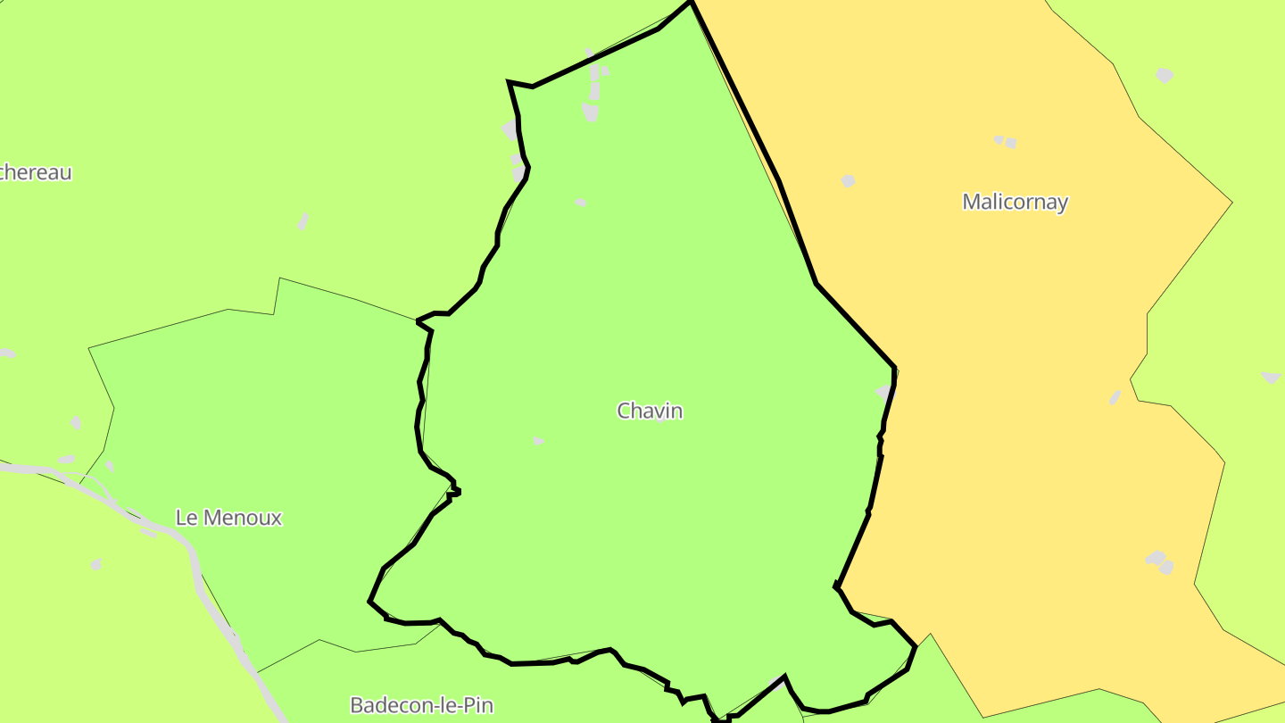 Carte des prix de l'immobilier Chavin