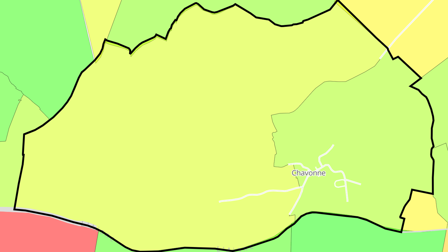 Carte des prix de l'immobilier Chavonne