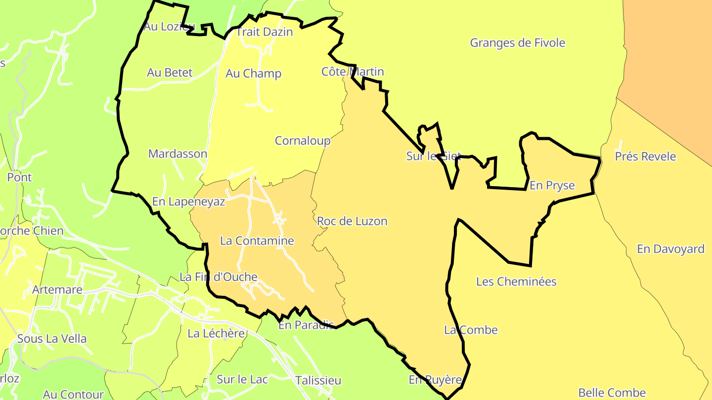 Carte des prix de l'immobilier Chavornay