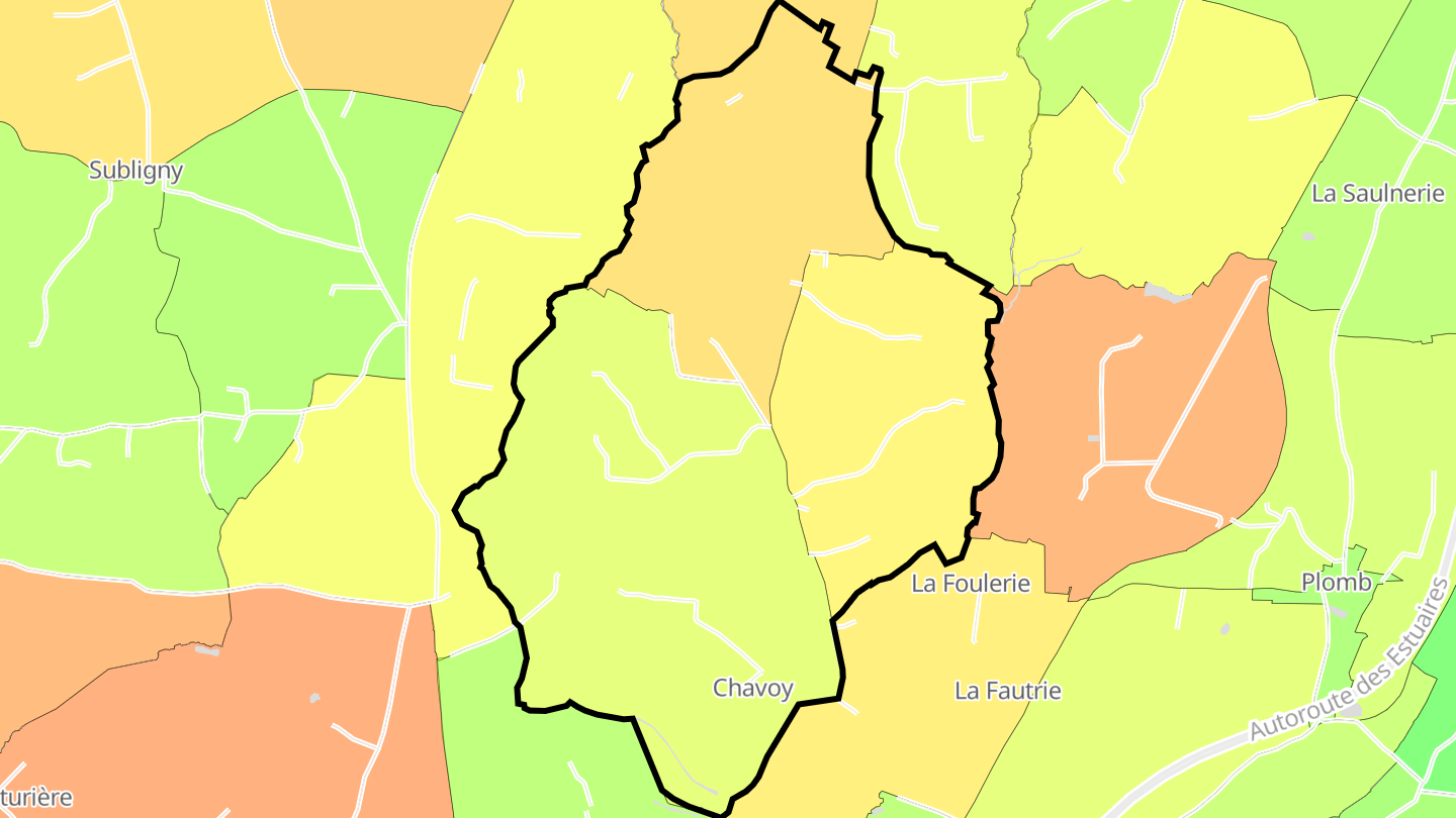 Carte des prix de l'immobilier Chavoy