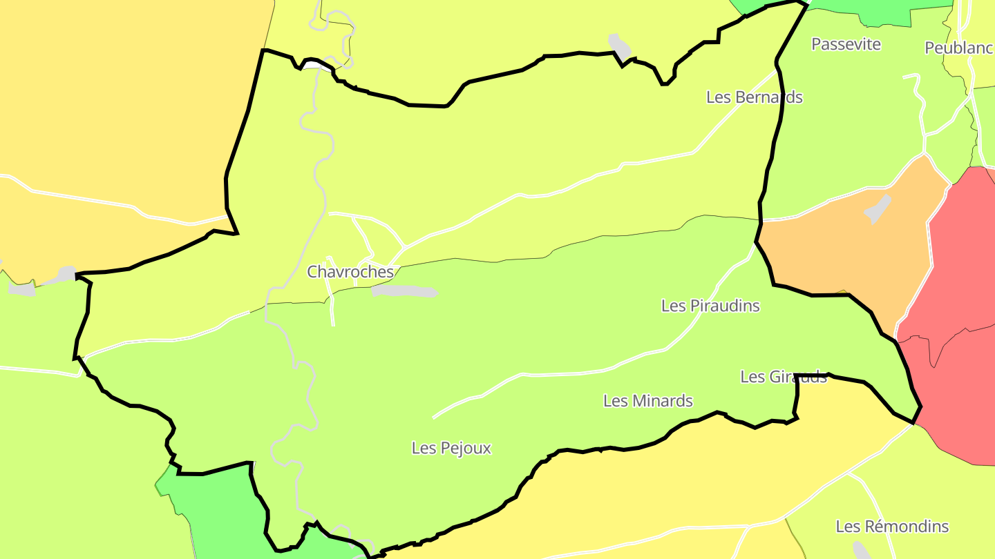 Carte des prix de l'immobilier Chavroches