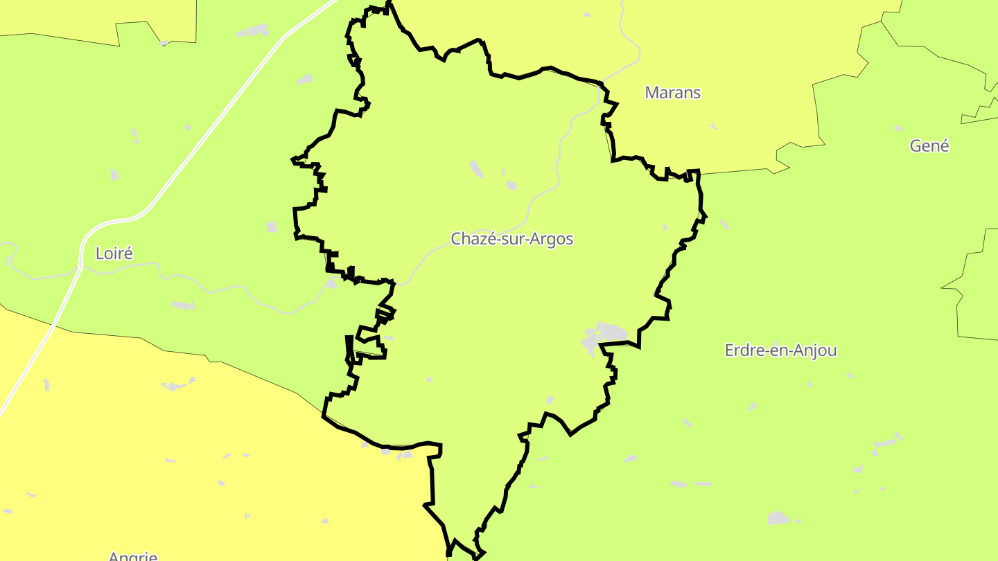 Carte des prix de l'immobilier Chazé-sur-Argos