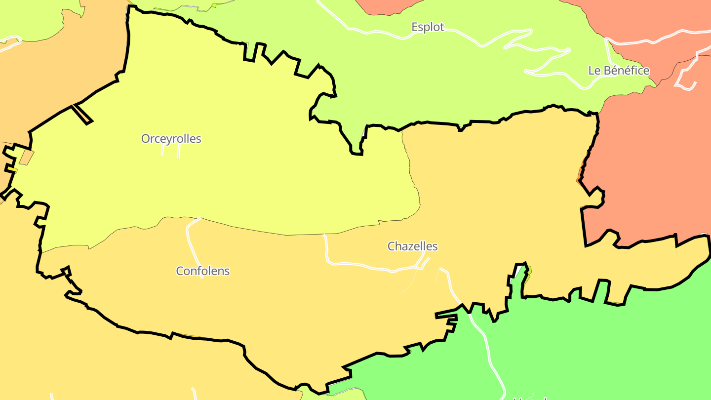 Carte des prix de l'immobilier Chazelles