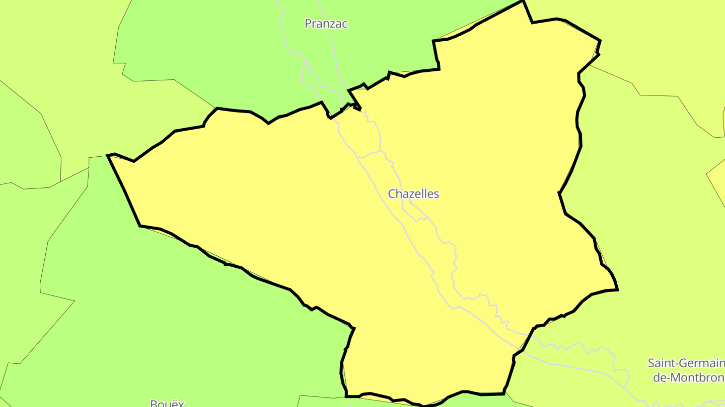 Carte des prix de l'immobilier Chazelles