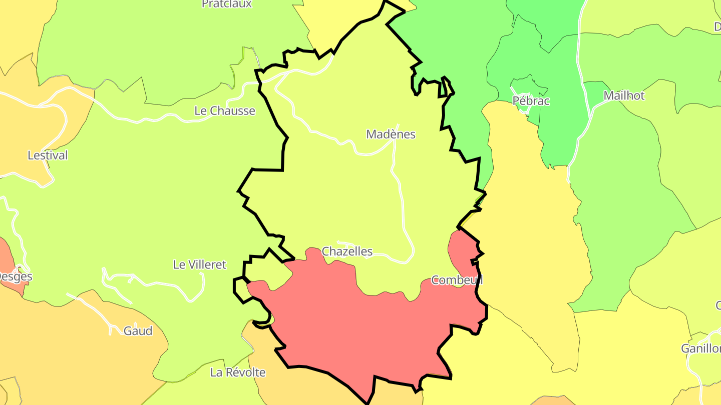 Carte des prix de l'immobilier Chazelles