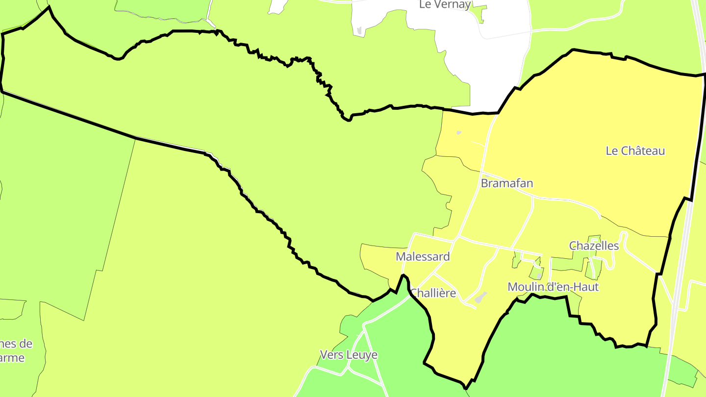 Carte des prix de l'immobilier Chazelles