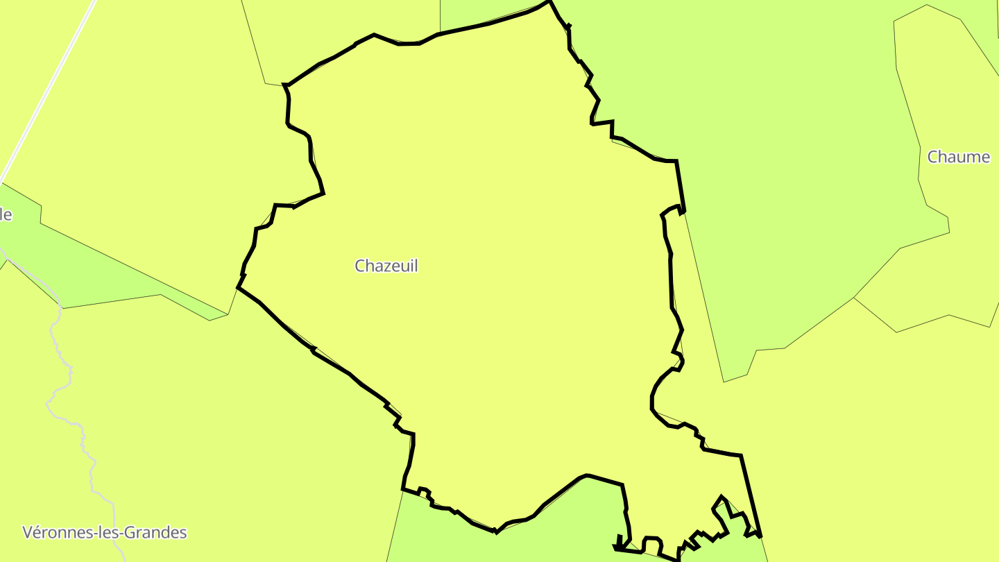 Carte des prix de l'immobilier Chazeuil