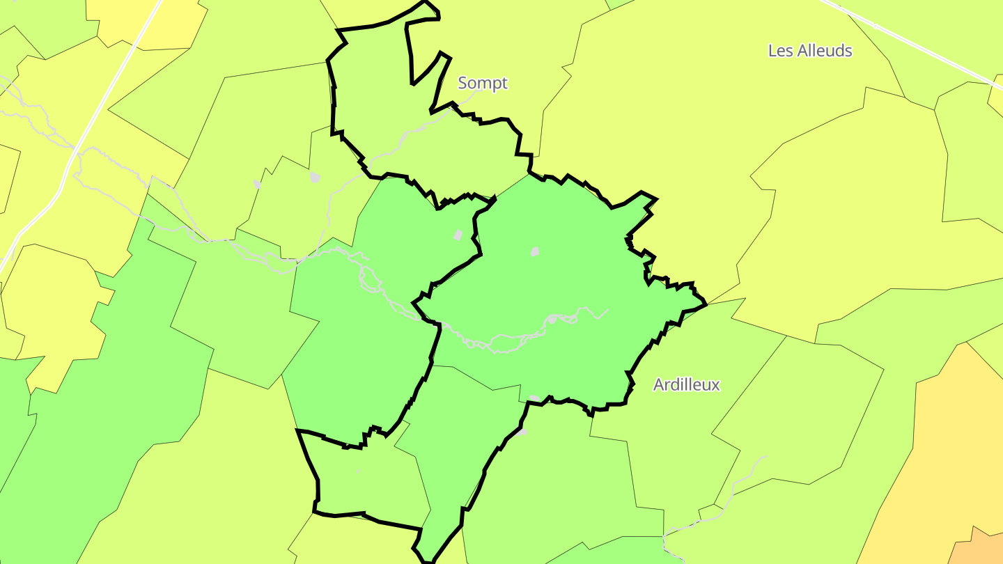 Carte des prix de l'immobilier Chef-Boutonne