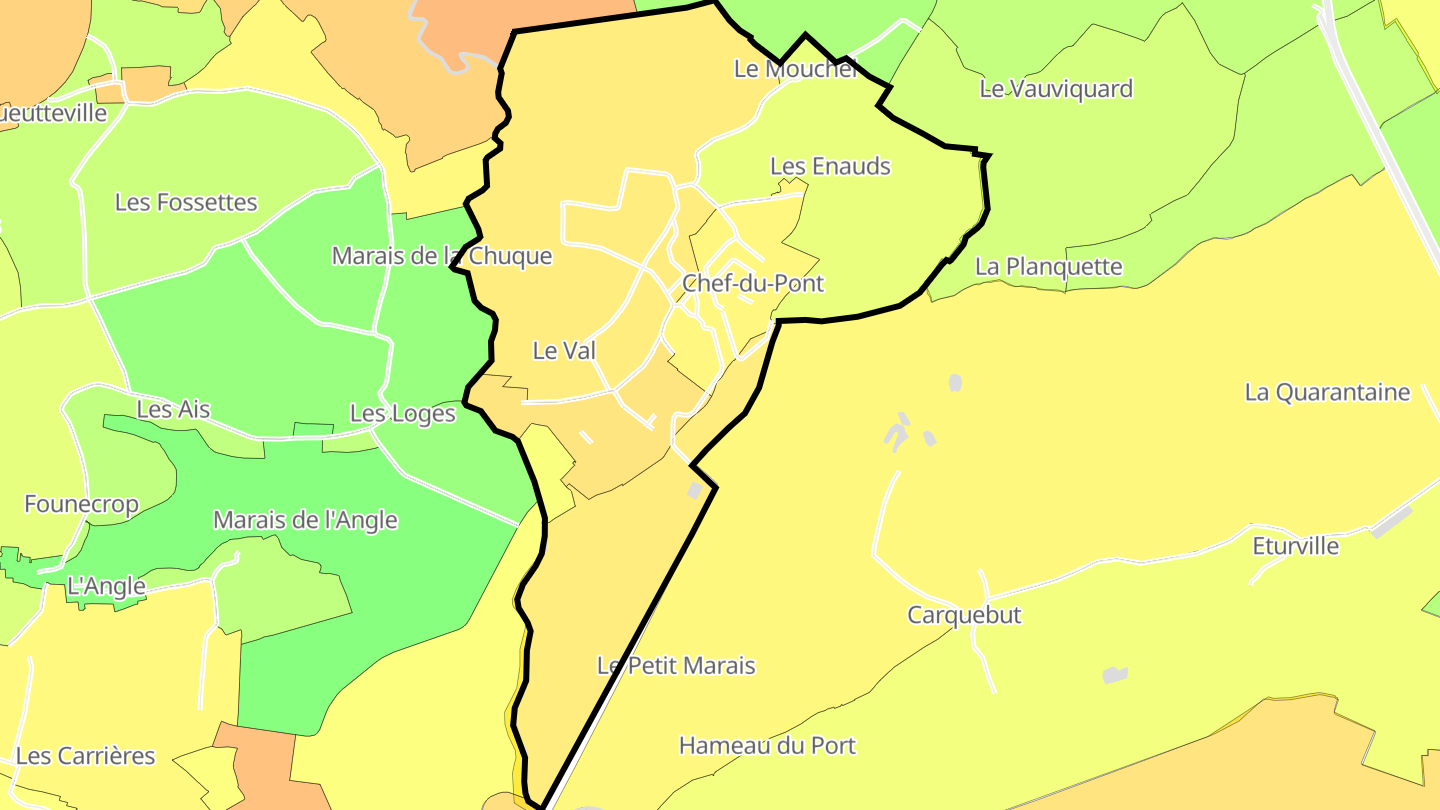Carte des prix de l'immobilier Chef-du-Pont