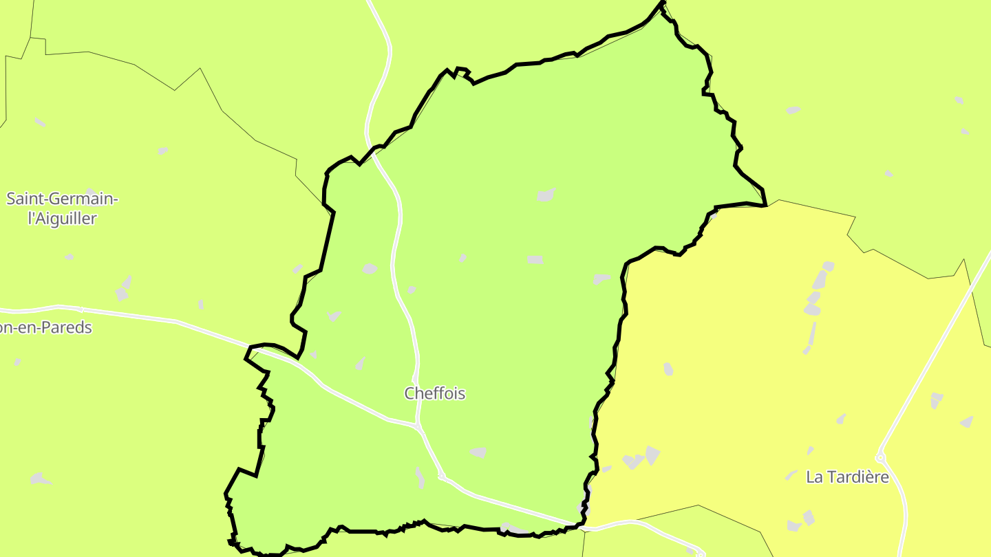Carte des prix de l'immobilier Cheffois