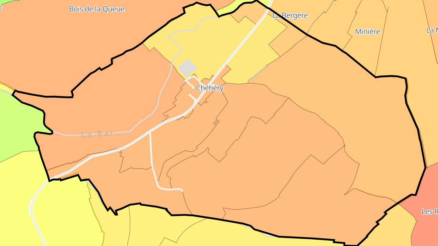 Carte des prix de l'immobilier Chéhéry