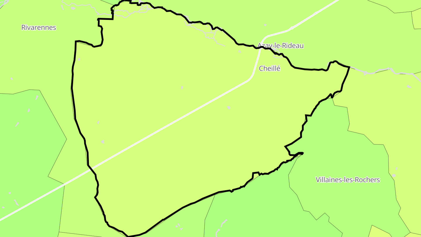 Carte des prix de l'immobilier Cheillé