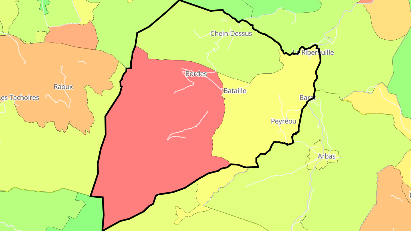 Carte des prix de l'immobilier Chein-Dessus