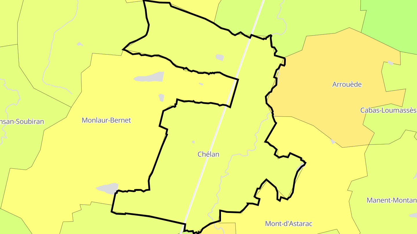 Carte des prix de l'immobilier Chélan