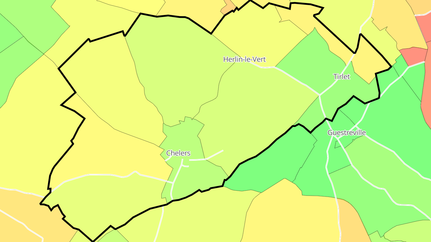 Carte des prix de l'immobilier Chelers