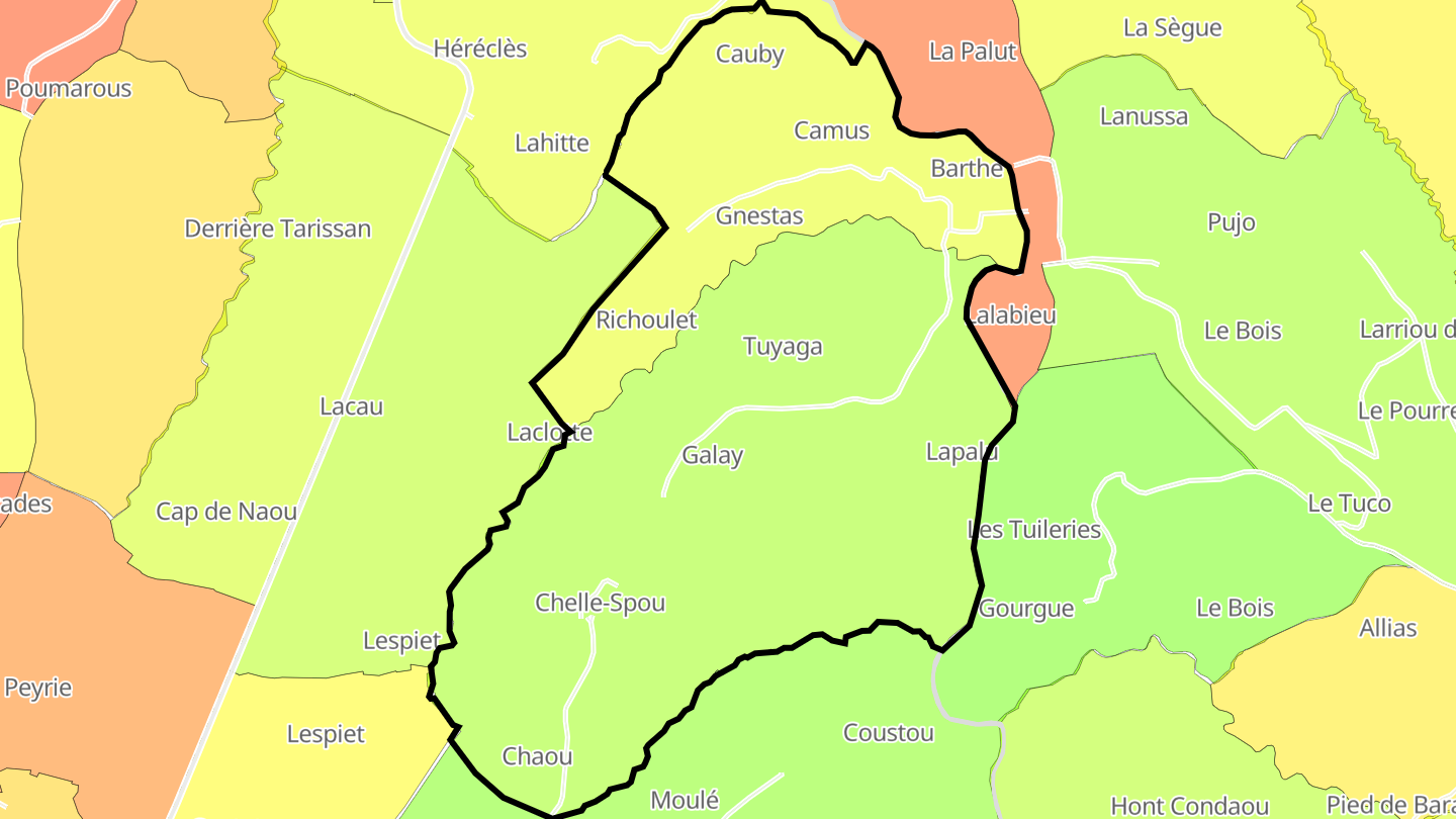 Carte des prix de l'immobilier Chelle-Spou