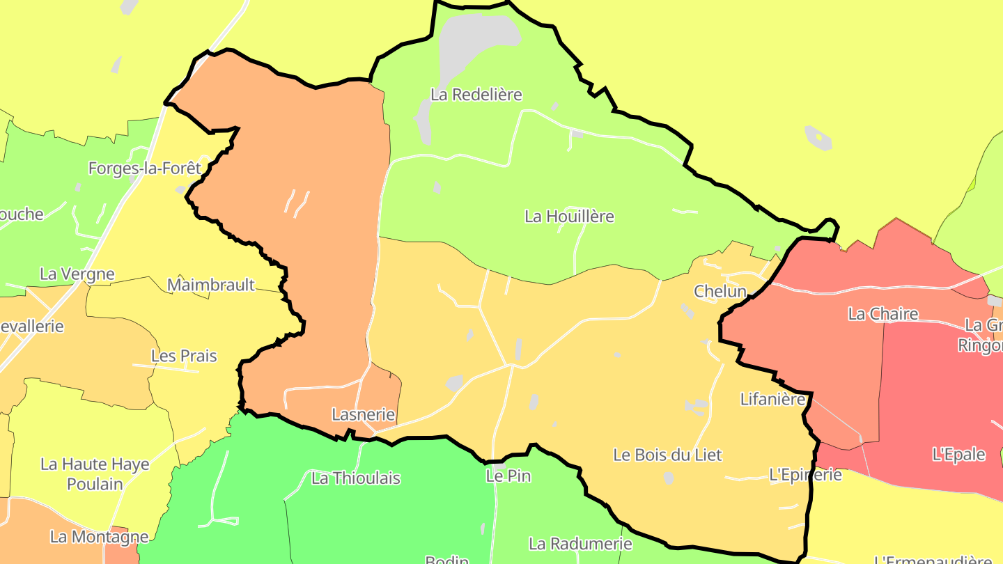 Carte des prix de l'immobilier Chelun