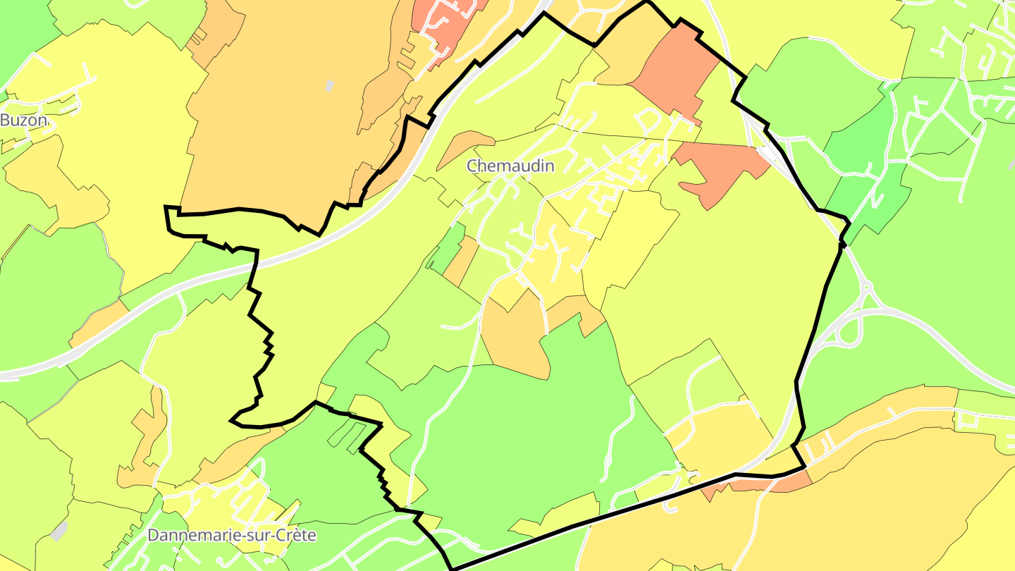 Carte des prix de l'immobilier Chemaudin