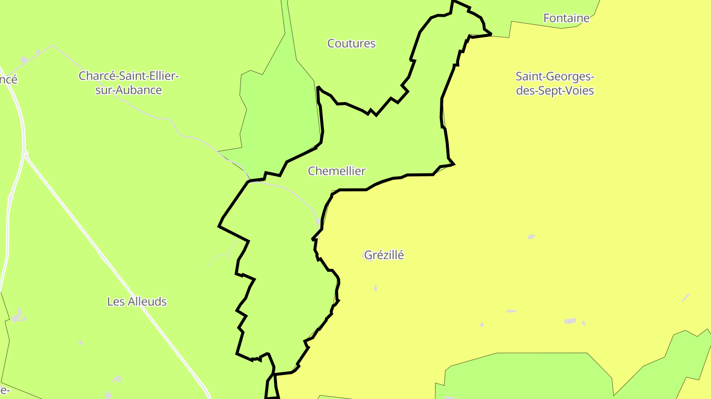 Carte des prix de l'immobilier Chemellier