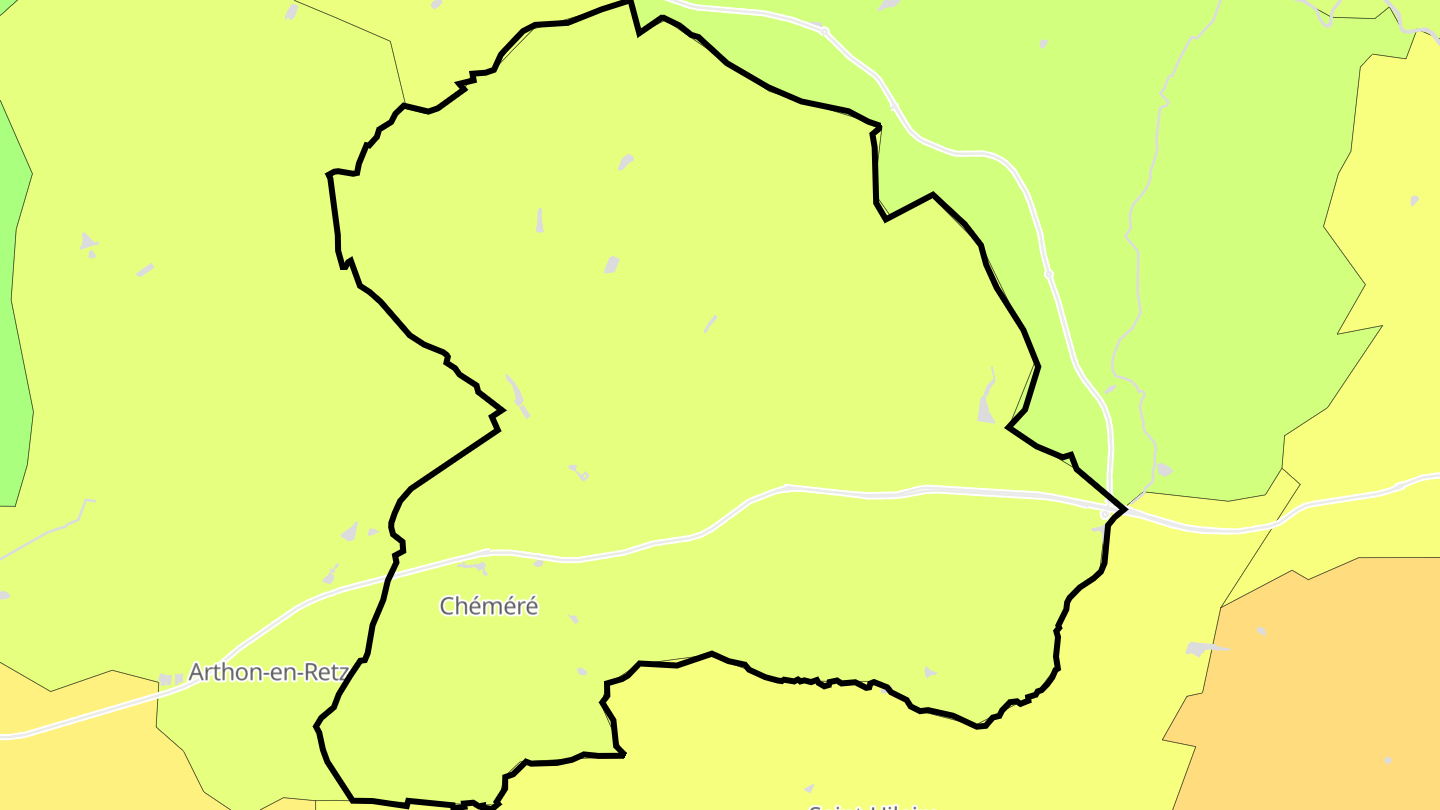 Carte des prix de l'immobilier Chéméré