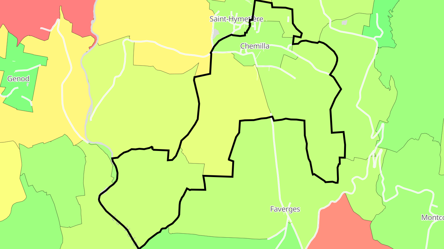 Carte des prix de l'immobilier Chemilla
