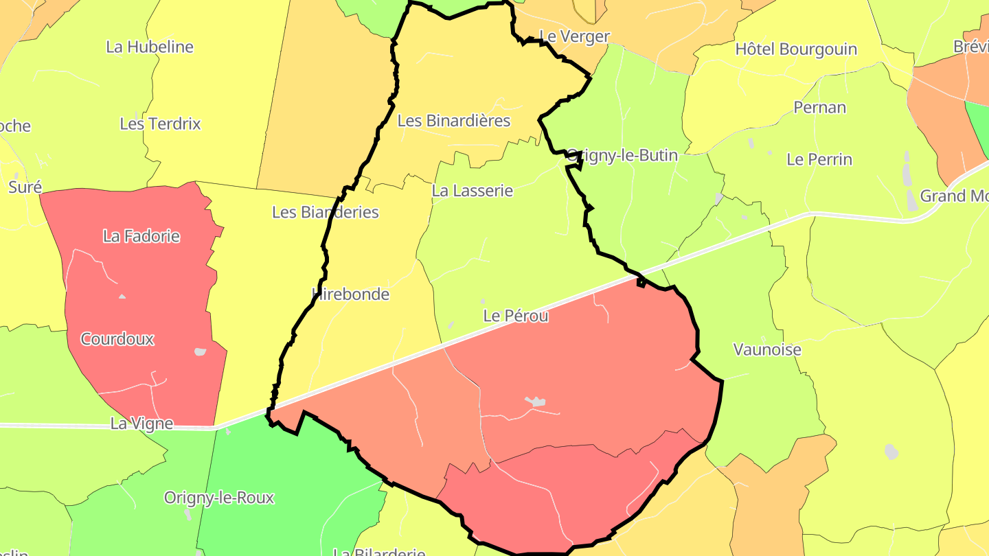 Carte des prix de l'immobilier Chemilli