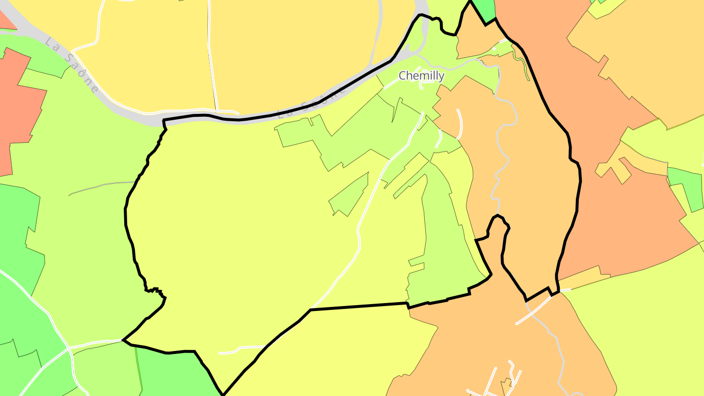 Carte des prix de l'immobilier Chemilly