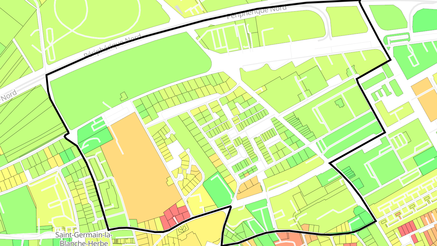 Carte des prix de l'immobilier Chemin Vert