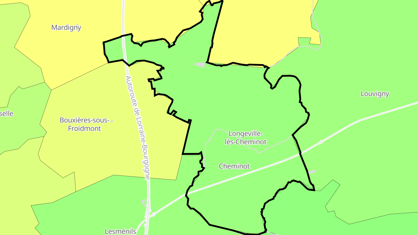 Carte des prix de l'immobilier Cheminot