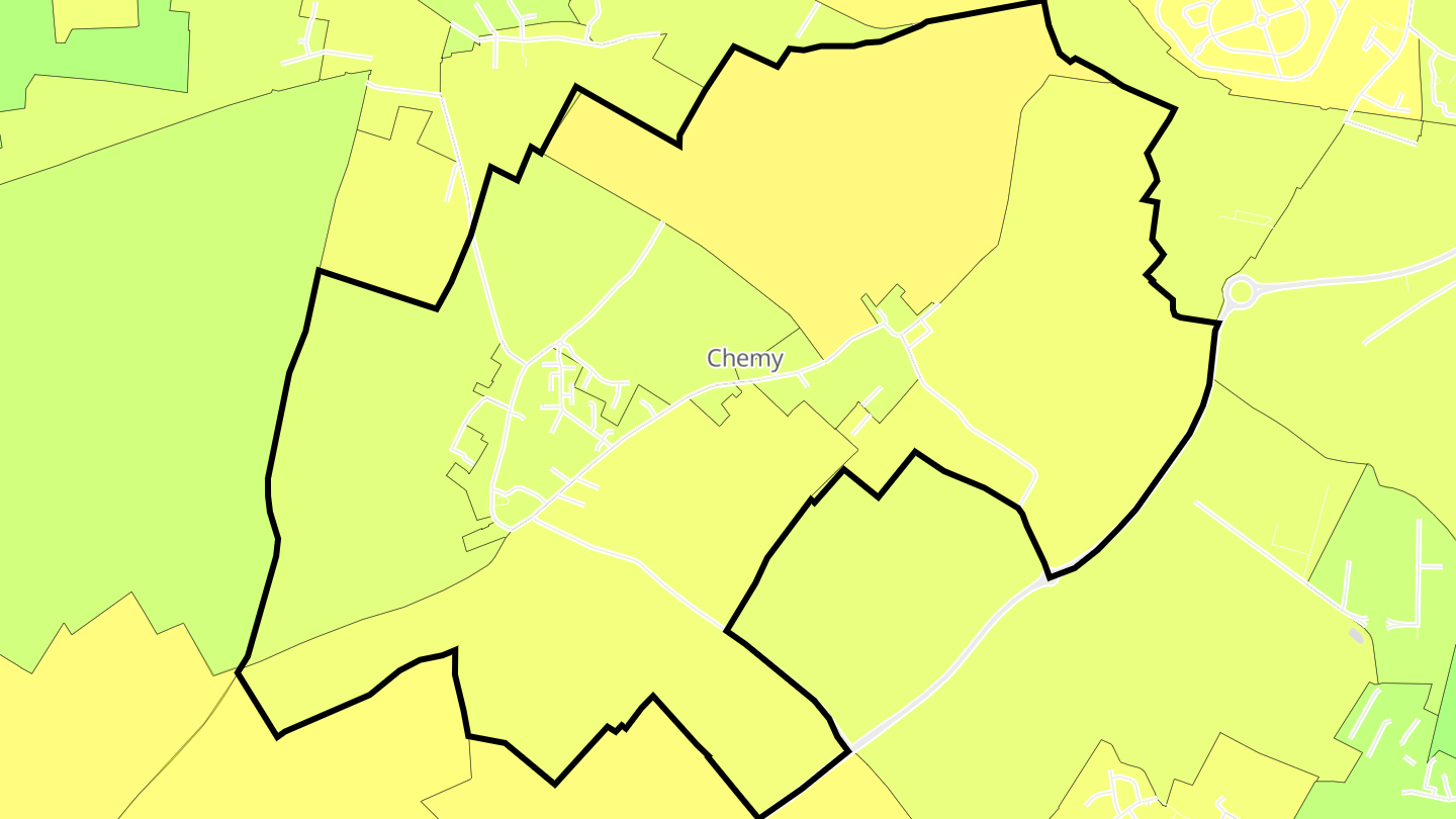 Carte des prix de l'immobilier Chemy