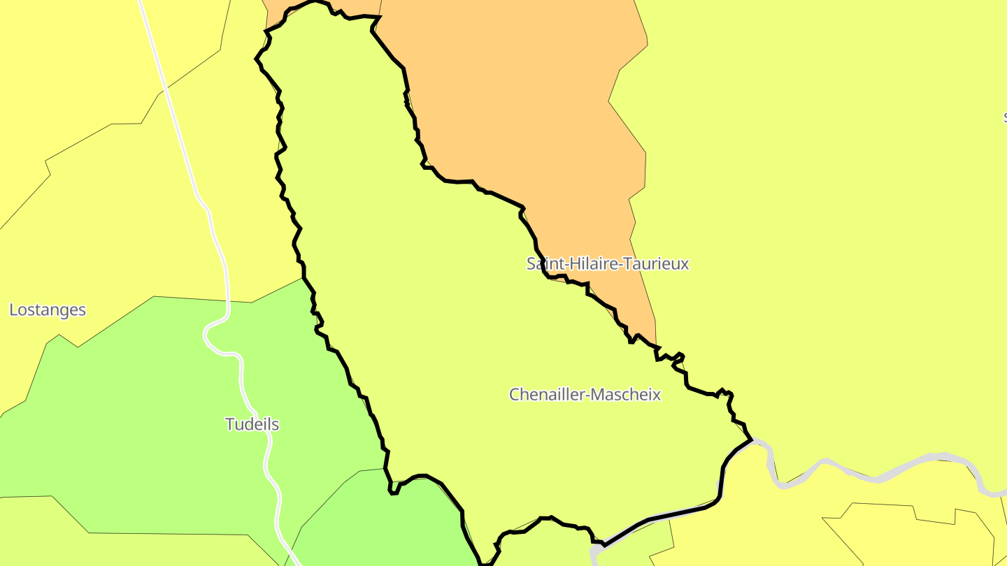 Carte des prix de l'immobilier Chenailler-Mascheix