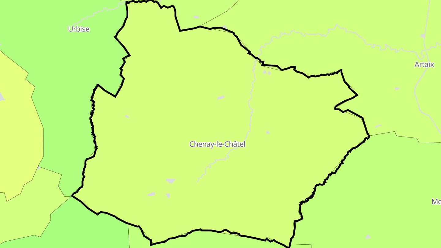 Carte des prix de l'immobilier Chenay-le-Châtel