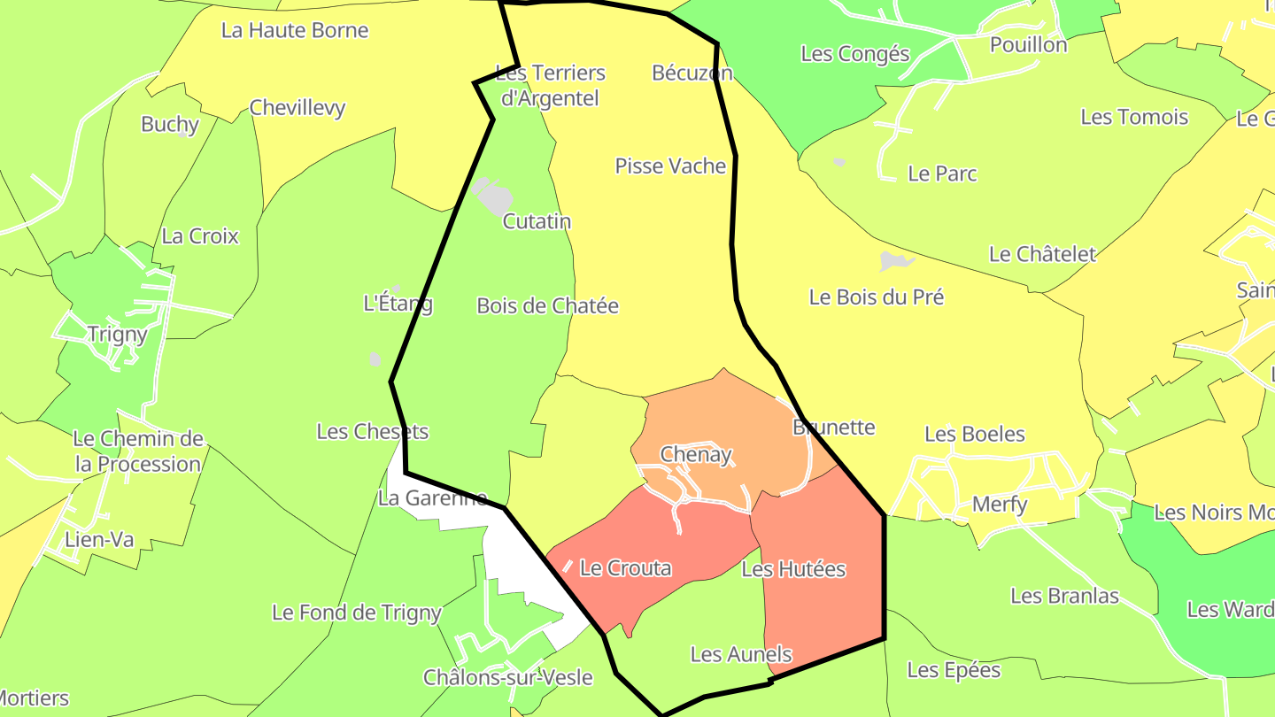 Carte des prix de l'immobilier Chenay
