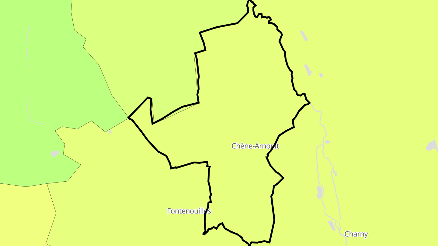 Carte des prix de l'immobilier Chêne-Arnoult