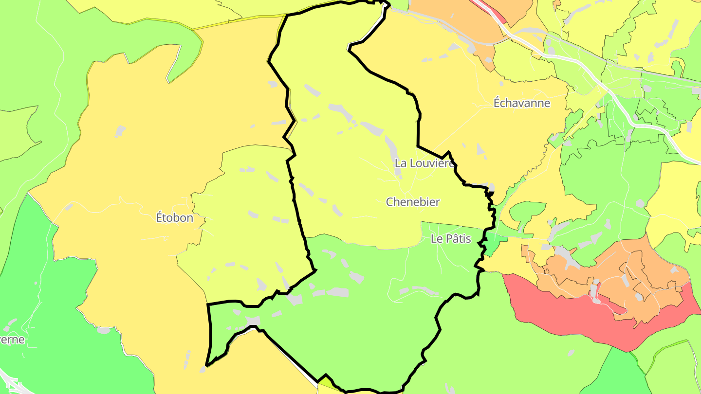 Carte des prix de l'immobilier Chenebier