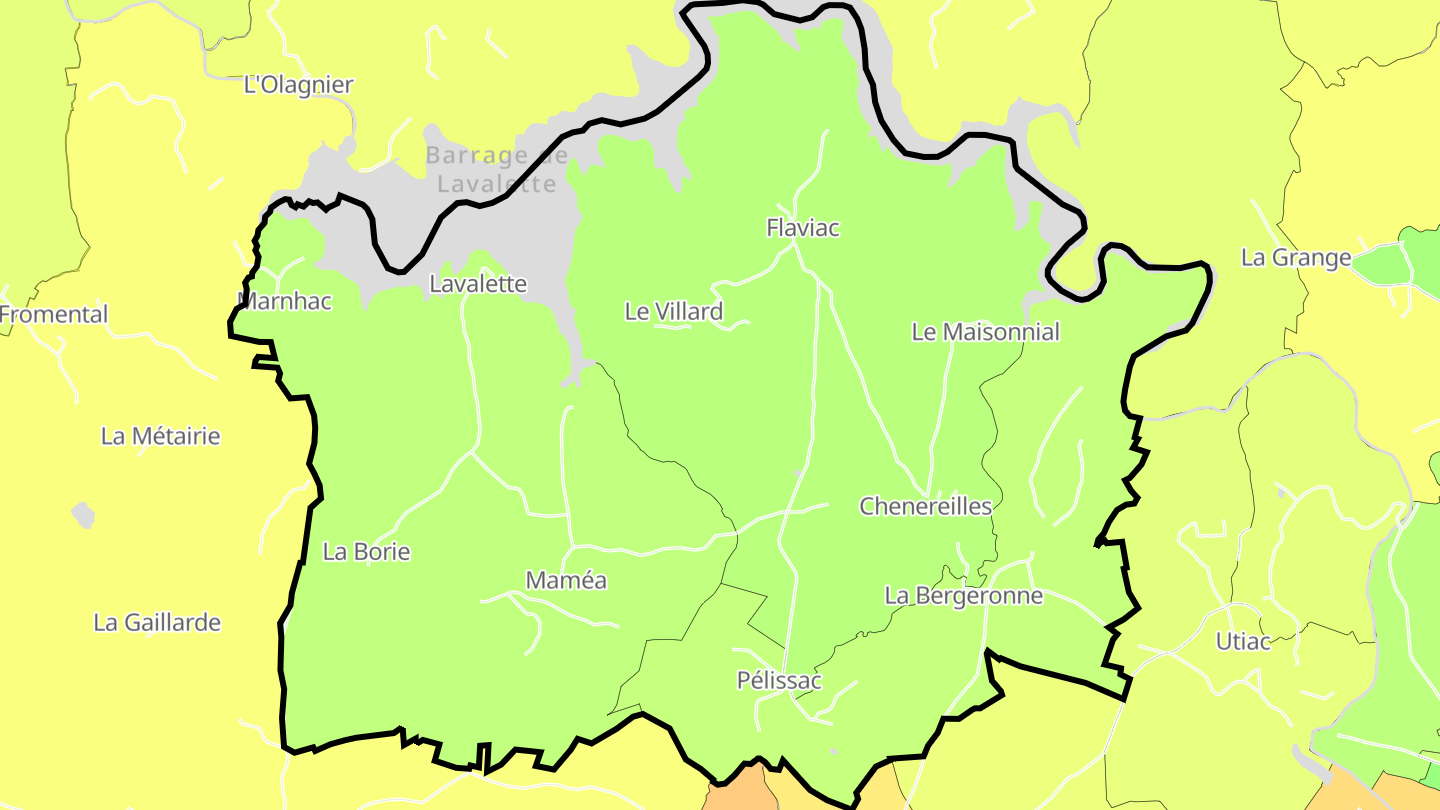 Carte des prix de l'immobilier Chenereilles
