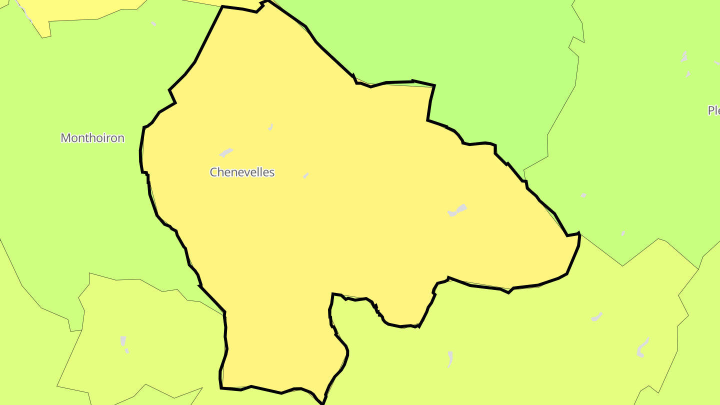Carte des prix de l'immobilier Chenevelles
