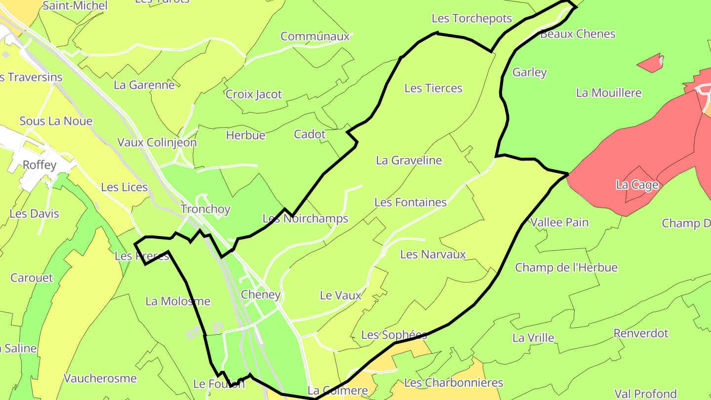 Carte des prix de l'immobilier Cheney