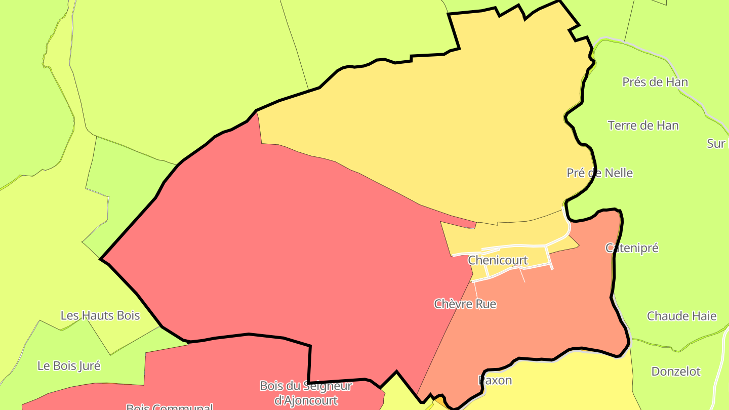 Carte des prix de l'immobilier Chenicourt