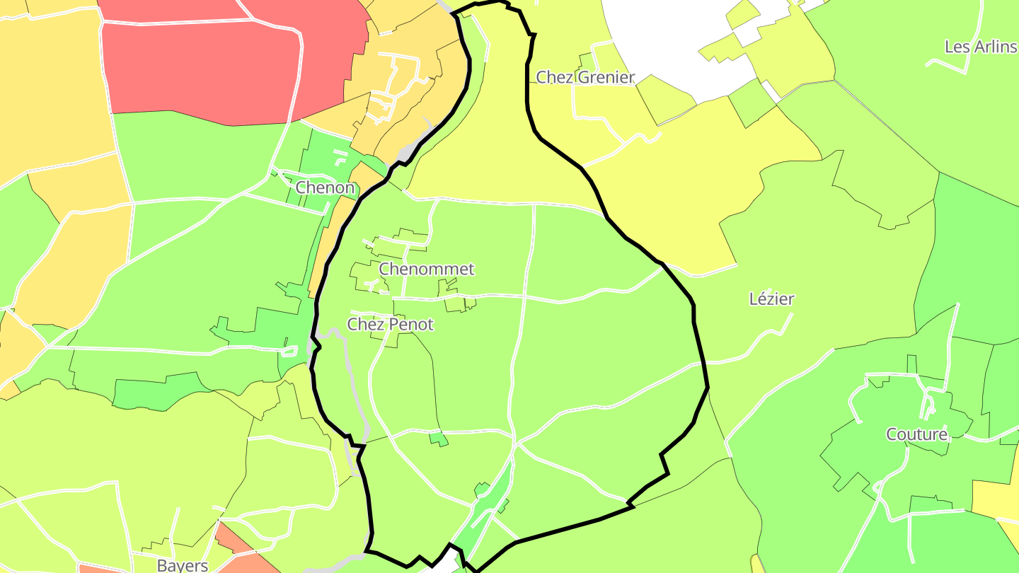 Carte des prix de l'immobilier Chenommet
